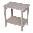 Shine Company Rectangular Traditional Wooden Indoor/outdoor Side Table In Gray