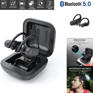 True Wireless Bluetooth 5.0 TWS Earbuds Earphones Headphones Ear Hook Headset - Picture 1 of 11