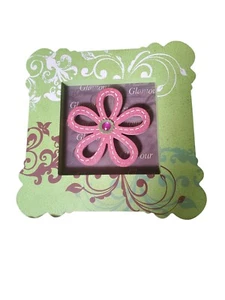 Glamour 11.75 X 11.75 X 1" Wall Hanging Green Pink 3D Flower White Red Scroll - Picture 1 of 4