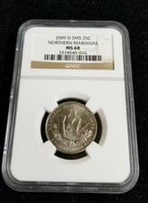 2009-D SMS NGC MS68 25c Northern Marianas Quarter
