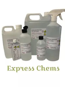 HYDROGEN PEROXIDE FOOD GRADE 11.99% 6% 3% 35ML -1000 LITRES (L) 24 HOUR POST - Picture 1 of 1