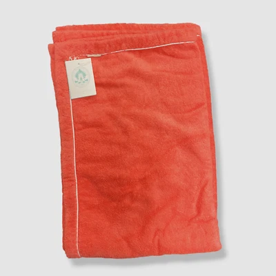 $111 Cap d'Arsène Pink White Serviette De Plage Shower Pool Beach Bath Towel - Image 1 of 3