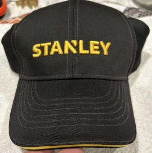 Stanley Tools Black Yellow Baseball Cap Hat Embroidered  Snapback - Picture 1 of 2