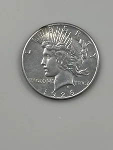1926 P Peace Silber Dollar 90% Silber US Münze Raw Philadelphia - Bild 1 von 3
