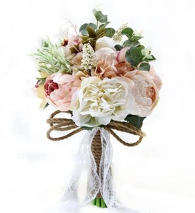 Wedding Romantic Bouquet Bride Bridal Bouquets Bridesmaid Bouquet Artificial ... - Picture 1 of 5