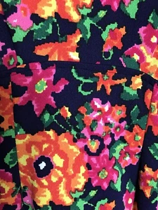 Vintage 70s Hippie Hostess Floral Maxi Dress Long Sleeves Zipper Back - Picture 1 of 4