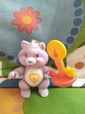 ????Vintage Bright Heart Raccoon Care Bear Cousin Poseable with Clever Candle ????️