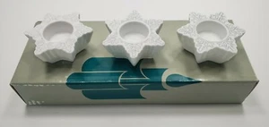 PARTYLITE #P7121 / SNOW DRIFTERS / FLOATING SNOWFLAKE TEALIGHT HOLDERS / RETIRED - Picture 1 of 12