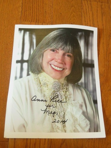 Anne Rice Autographed Hand Signed Photo 8.5x11 PERSONALIZED Interview ...