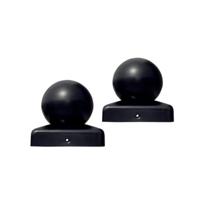 ALEKO Poste de Puerta Tapa Mediana 2.5 X 2.5 para Puertas de Entrada Negro Lote de 2 Foto 1 de 4