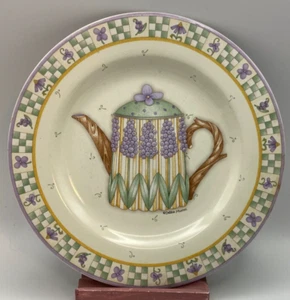 Debbie Mumm Sakura Lavanda Té Jardín Ensalada Plato Tetera Púrpura Flores Oneida - Imagen 1 de 2