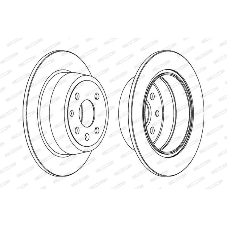 FERODO 2X Disco De Freno Trasero Ø260 Mm Para Opel Astra F Caravan 51_ 52_ 1.6i - Imagen 1 de 1
