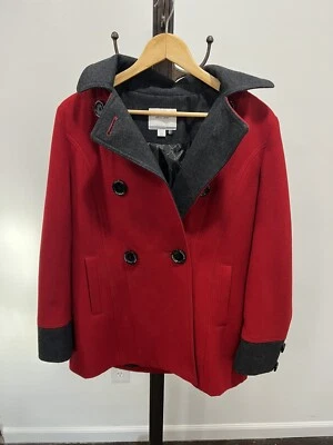 Chaquetón polar rojo de doble botonadura Nautica para mujer talla mediana Foto 1 de 4