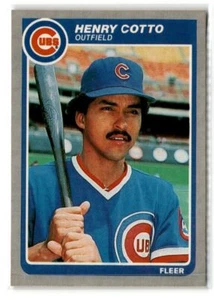 1985 Fleer #53 Henry Cotto Rookie Chicago Cubs - Sehr guter Zustand verfärbt - Bild 1 von 2