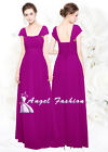 New Design Straps Ruched Long Chiffon bridesmaid Evening party Dress