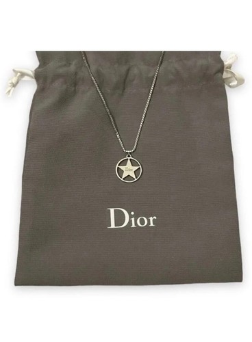 Collana Vintage Dior Christian Dior Collana Spellout Y2k Anni 2000 Tono Argento