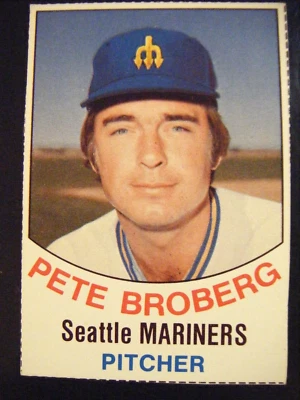 PETE BROBERG 1977 Hostess MARINERS baseball card #145 DARTMOUTH RANGERS BREWERS - Image 1 of 2