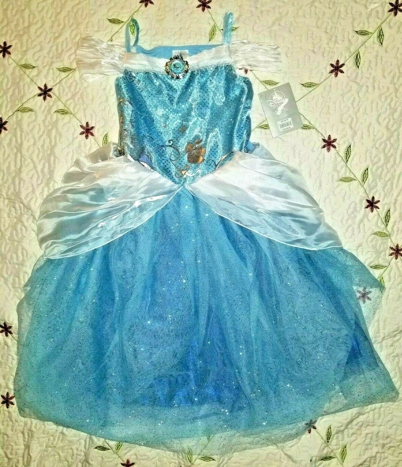 Authentic Disney Store Blue Cinderella Princess Dress Gown Costume NWT 9/10 - Image 1 of 4
