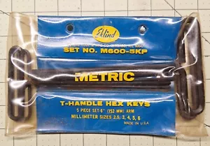 EKLIND 5-pc. Metric T-HANDLE HEX KEY M600-5KP - Picture 1 of 4