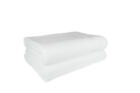 White Bath Sheet Eco Friendly 75 x 154cm 55% Cotton Inner 45% Polyester Outer