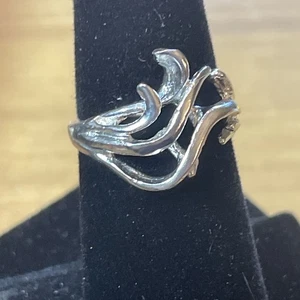 .925 Sterling Silver Hand Crafted Ring Size 6 Made in USA - Picture 1 of 5