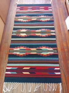Alfombra de lana tejida a mano Zapotec; 30"x60"; ZAP9-2-11 - Imagen 1 de 2