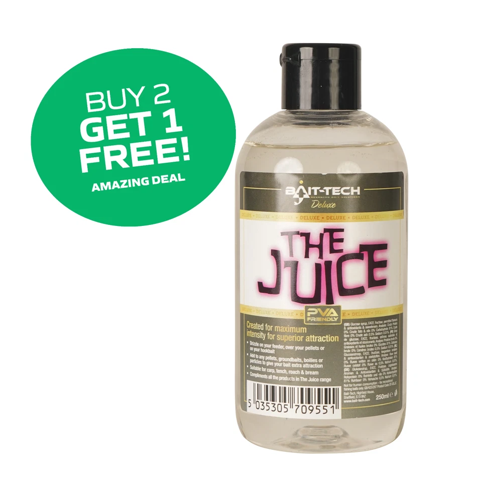 BUY 2 GET 1 FREE! - Bait-Tech The Juice Special Deluxe Bait Boost Liquid Attract - Image 1 of 1