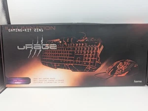 Hama uRage Illuminated LED Backlight 2in1 Gaming Keyboard & Mouse Starter Set - Picture 1 of 8