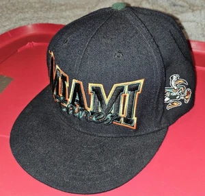 University Of Miami SnapBack Hat Top Of The World Rare Canes Hurricanes 90s Vtg - Picture 1 of 10