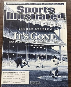 YANKEE STADIUM “IT’S GONE” SPORTS ILLUSTRATED 9/22/2008 AILING LABEL - Picture 1 of 2