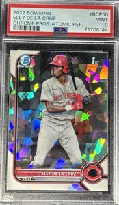 Elly De La Cruz 2022 Bowman Chrome 1st Atomic Refractor Reds Rookie PSA 9 Mint - Picture 1 of 2
