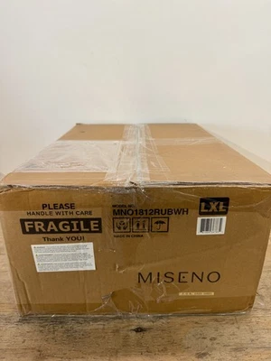 Fregadero de baño Miseno MNO1812RUBWH para café con desbordamiento, blanco brillante LEER Foto 1 de 4