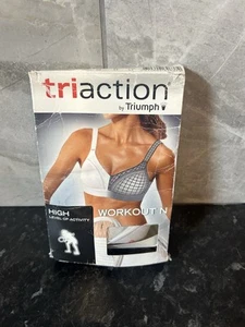 Sujetador deportivo Triumph Triaction Workout N en blanco 38DD - Imagen 1 de 4