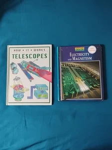 "How It Works Telescopes" & "Electricity And Magnetism" Hardcover, 2 Books - Bild 1 von 5