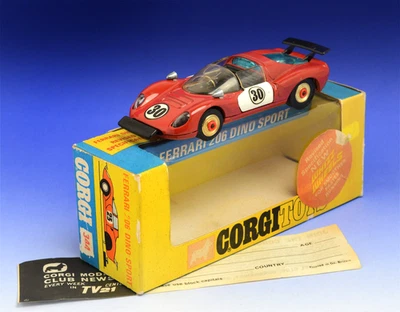 Corgi Toys WHIZZWHEELS FERRARI 206 DINO SPORT Nr.344 1969 ENGLISH-GERMAN VERSION - Bild 1 von 4