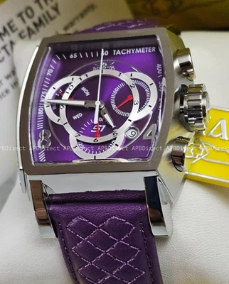 Invicta – S1 Rally – Swiss Z60 Chronograph - PURPLE Dial & Leather - Mens Watch  - Image 1 of 4
