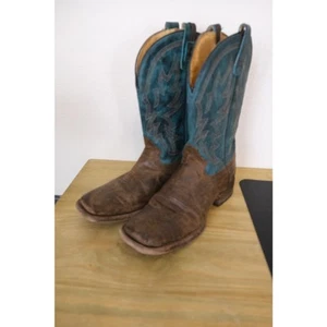 Roper Square Toe Cowboy Boot Western Teal Brown Womens 9 Conceal Carry - Picture 1 of 10