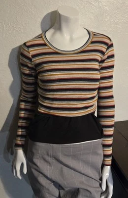 Alya Women's Medium Striped Knit Shirt - Image 1 of 3