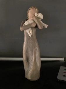 Statuina vintage 2002 albero di salice pace sulla terra scolpita dipinta a mano Susan Lordi 8" - Foto 1 di 1