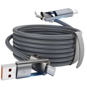 4 in Charging Cable,240W USB to USB C Cable0 ft,Fast Charging Multi 240W 10FT 1 - Afbeelding 1 van 8