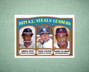 1971 American League AL Steals Leaders 1972 Style Custom Baseball Art Card - Picture 1 of 2