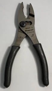 Snap On Tools 46ACF Pliers Black Talon Soft Grip 6-1/2" Slip Joint 3 Way USA - Picture 1 of 7