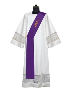 Emmer with IHS Embroidered Deacon stole - Liturgical Church Vestment - Picture 1 of 5