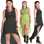 Natural Fibres Hippy Dress, Jute and Crochet Dress, High Low Dress, Boho Dress
