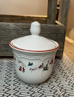 "Azúcar Farberware blanco Navidad 95 # 391 con tapa 3,75"" de alto" Foto 1 de 4