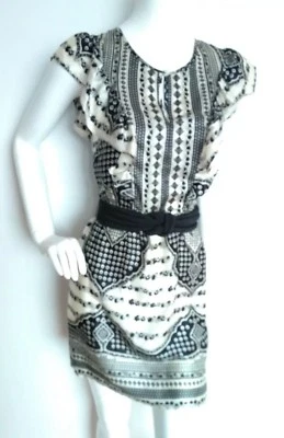 Vestido TWELFTH STREET BY CYNTHIA VINCENT talla M --USADO UNA VEZ-- seda con cinturón Foto 1 de 4