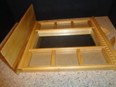 SALE JULY 23 Home Wood Wall Mounted Mirror With Photo Frame or Free Standing VGU - Image 1 of 4