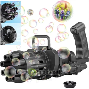 Automatic Bubbler Maker Safe Toy Fan Gun For Kids Boys Girls Bubble Machine Toy - Picture 1 of 15