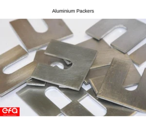 ALUMINIUM PACKERS HORSESHOE U SHIMS METAL SPACERS 50mm x 50mm - Sizes 1,2,3,5mm - Picture 1 of 1