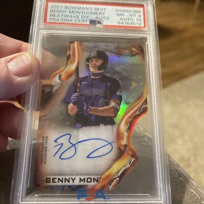 Benny Montgomery (/150) - 2021 Bowman’s Best Heatwave Die Cut  Lava Refr AUTO - Image 1 of 2